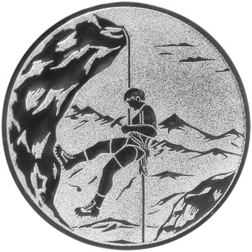 Aluminium Emblem Bergsteigen