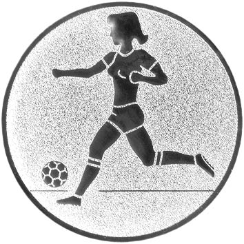 Aluminium Emblem Fuball Damen