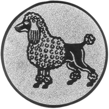 Aluminium Emblem Hundesport Pudel