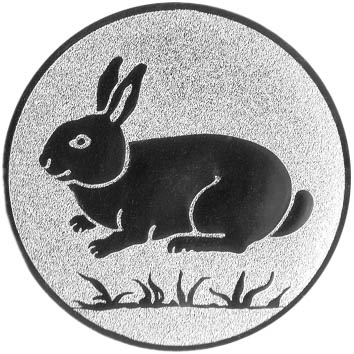Aluminium Emblem Kaninchen