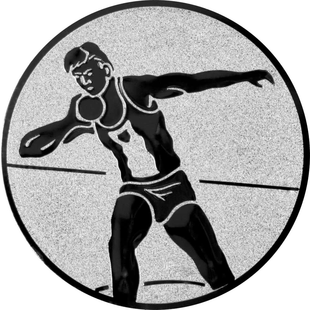 Aluminium Emblem Leichtathletik Kugelstoen