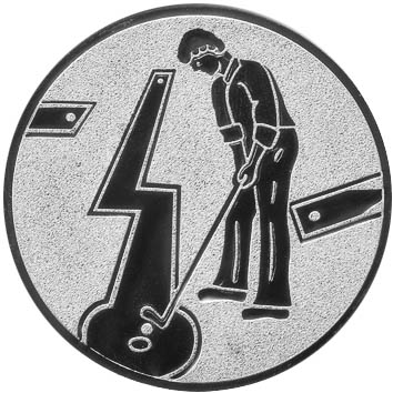 Aluminium Emblem Minigolf Herren