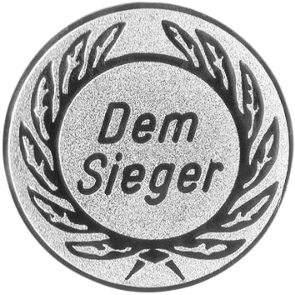 Aluminium Emblem Neutral "Dem Sieger"
