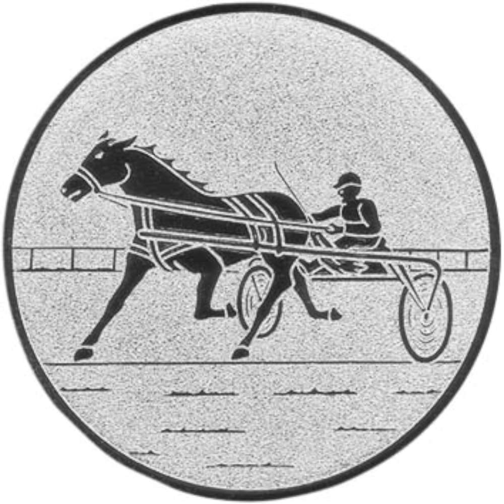 Aluminium Emblem Reiten Pferderennen