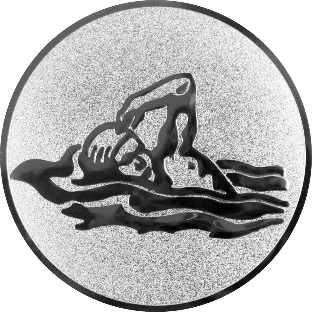 Aluminium Emblem Schwimmen Kraulen