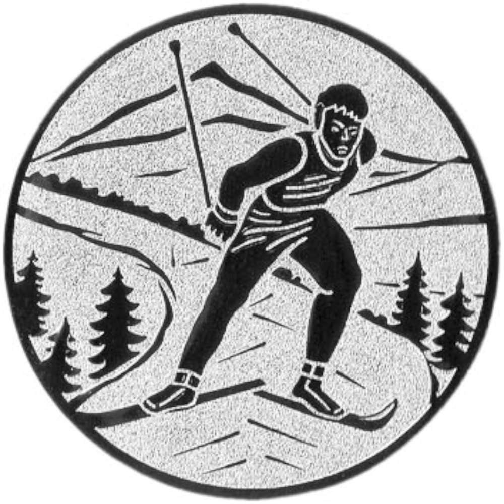 Aluminium Emblem Ski Langlauf