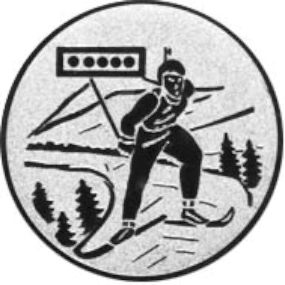 Aluminium Emblem Ski Biathlon