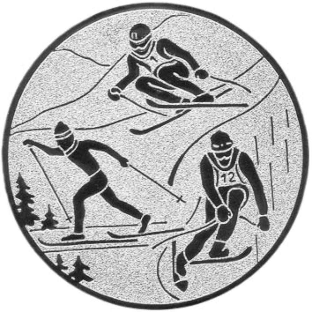 Aluminium Emblem Ski Kombination