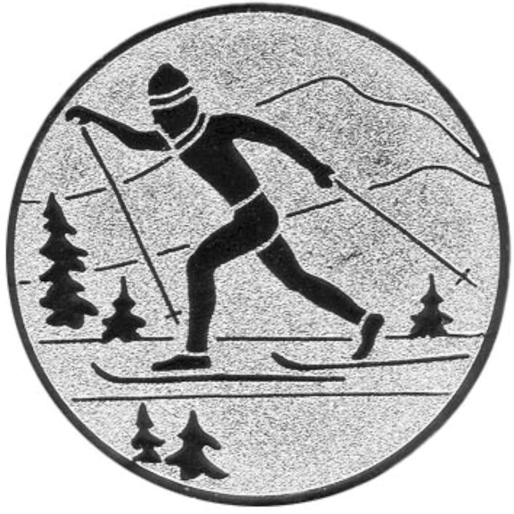 Aluminium Emblem Ski Langlauf