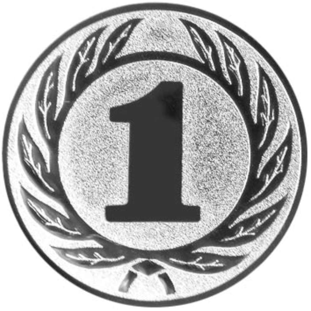 Aluminium Emblem Zahl 1