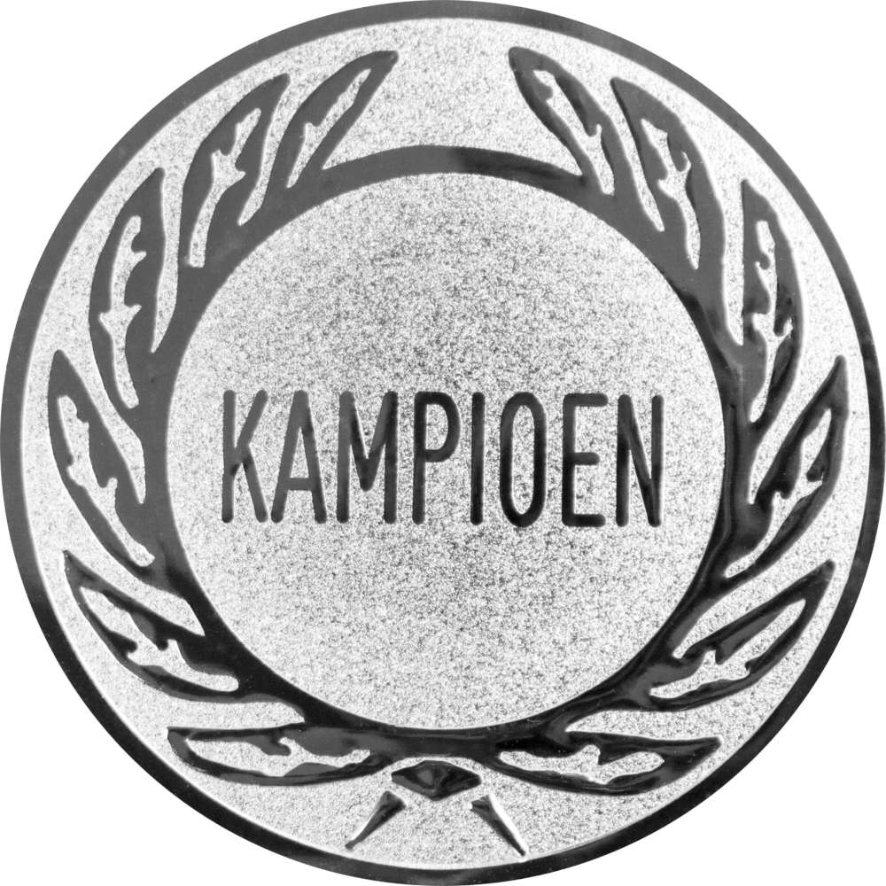 Aluminium Emblem Neutral "Kampioen"