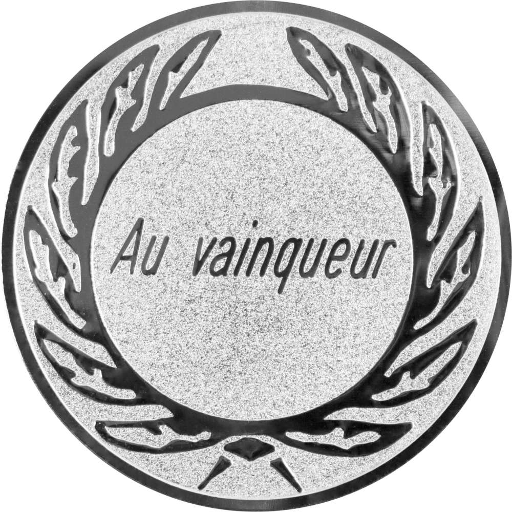 Aluminium Emblem Neutral "Au vainqueur"