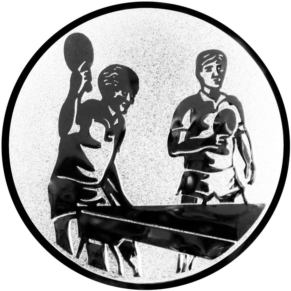Aluminium Emblem Tischtennis Herren Doppel