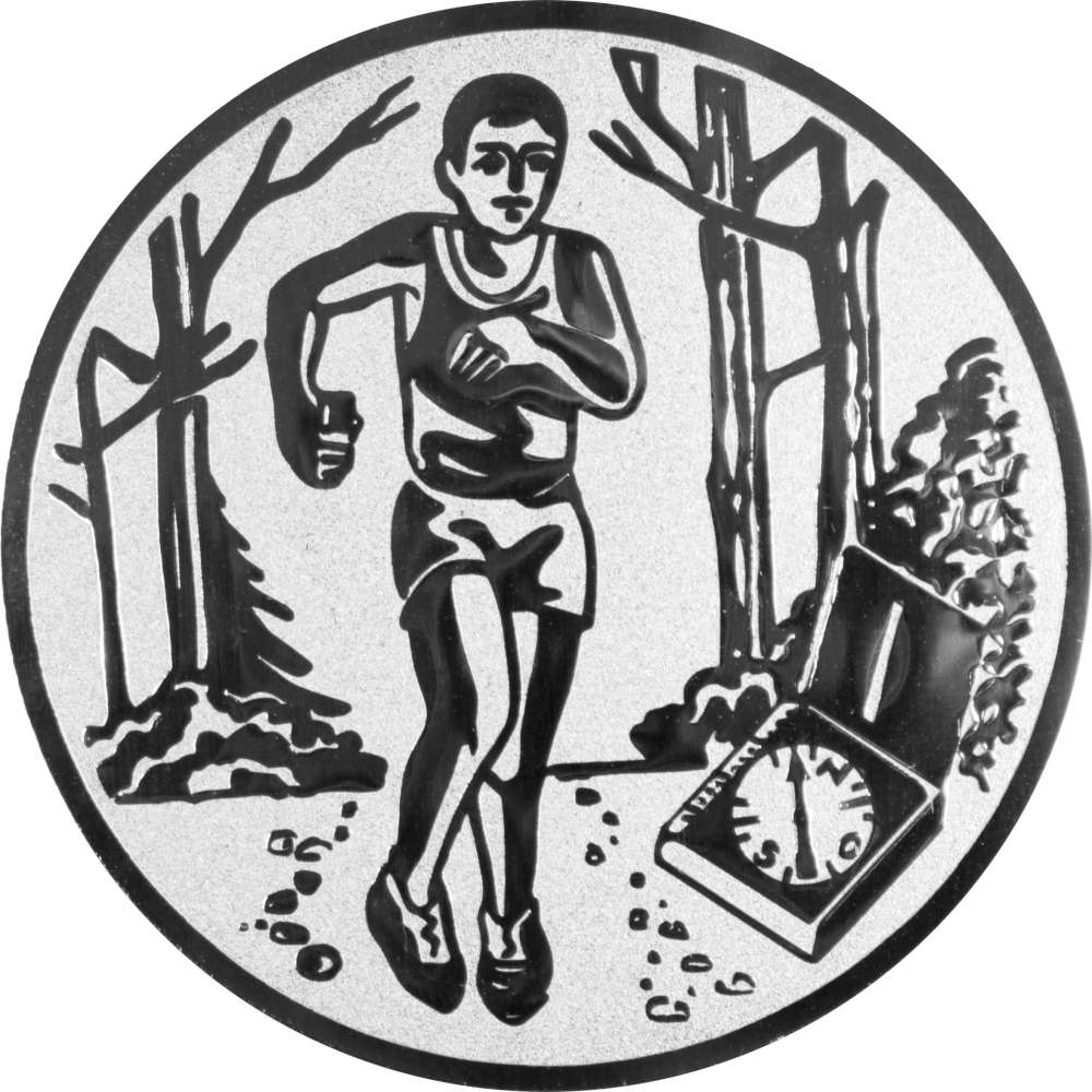 Aluminium Emblem Orientierungslauf Waldlauf