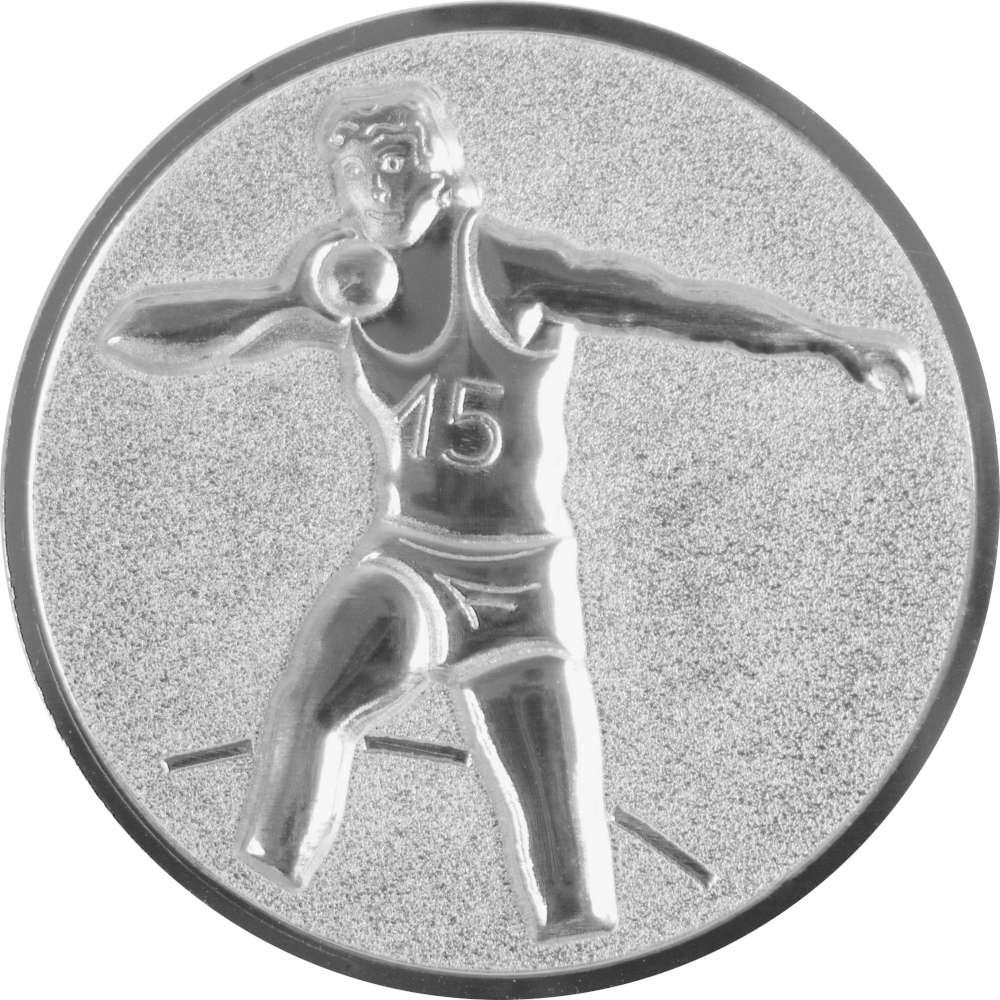 Aluminium Emblem Leichtathletik Kugelstoen 3D
