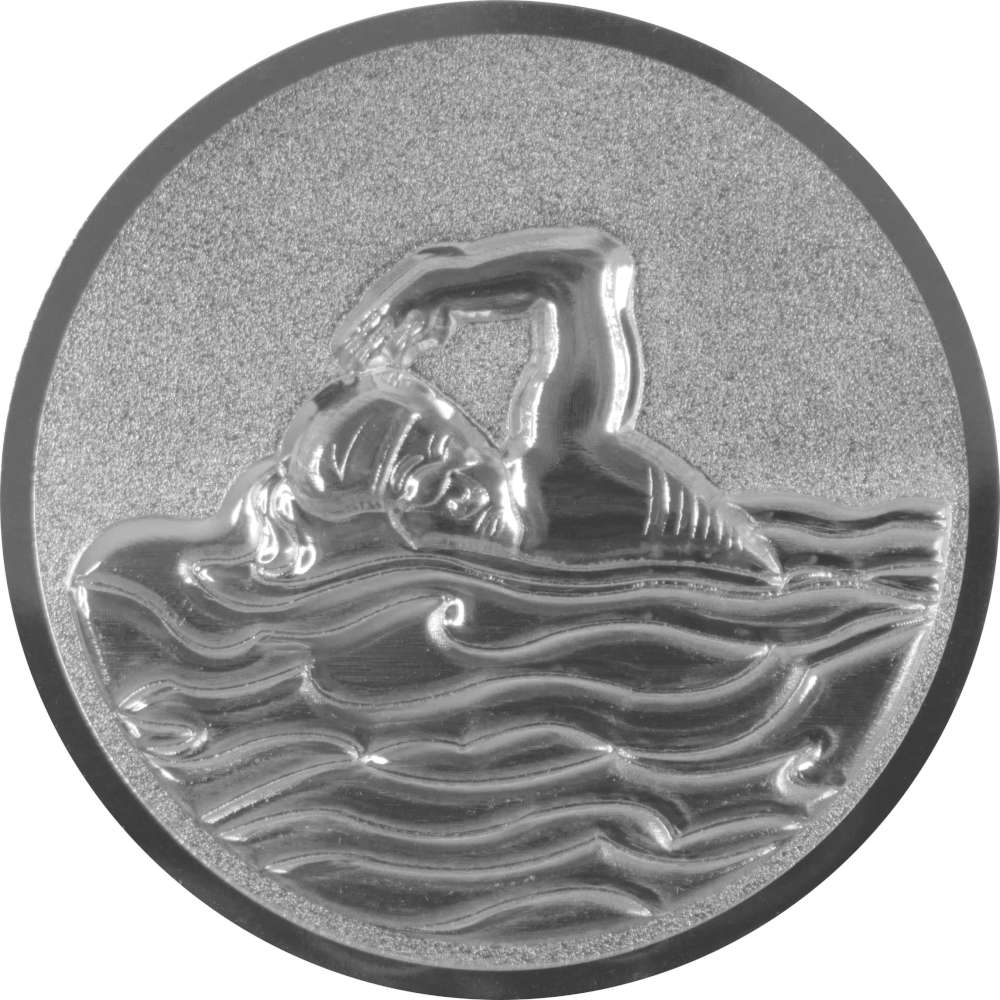 Aluminium Emblem Schwimmen Kraulen 3D