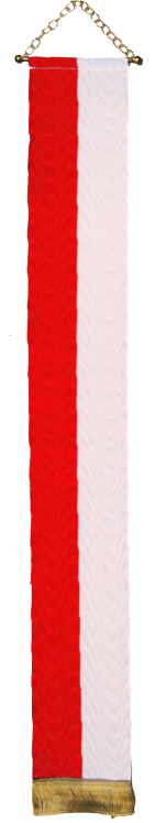 Fahnenband rot/weiss in 2 Gren